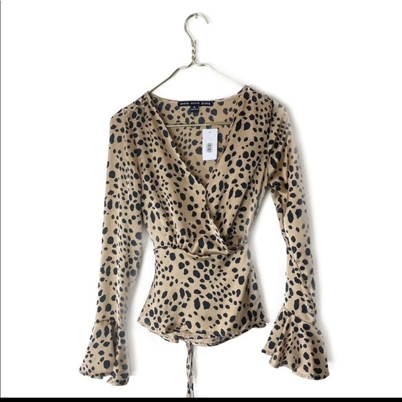 Hyfve cheetah wrap blouse - Picture 2 of 5